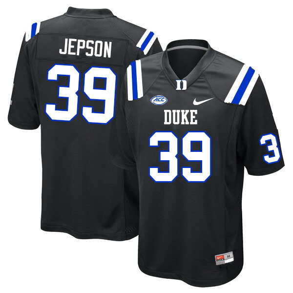 Men #39 Zach Jepson Duke Blue Devils College Football Jerseys Sale-Black - Click Image to Close